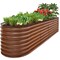 Best Choice Products 8x2x2ft Metal Raised Garden Bed, Oval Outdoor Planter Box w/ 4 Support Bars